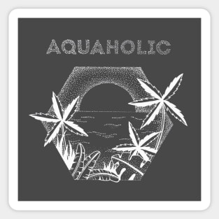 Aquaholic : Tropical design Sticker